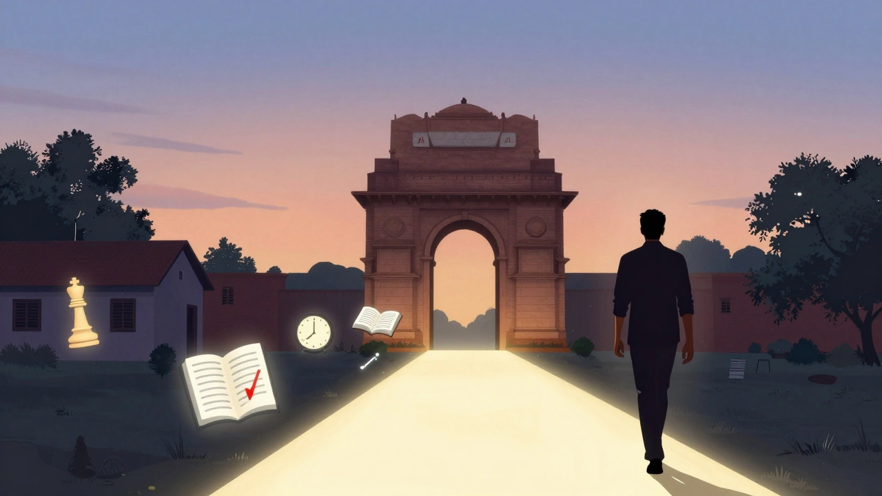 A symbolic path from a home to IIT Bombay, representing dedication and progress.