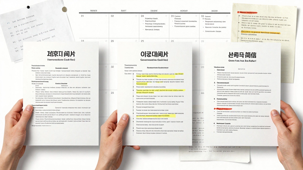 Three versions of a tailored resume with feedback notes and application dates.