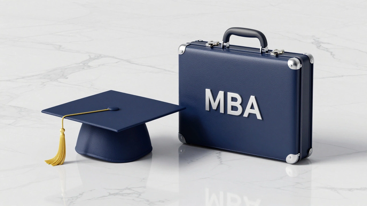 Conceptual illustration balancing academic records with work experience.