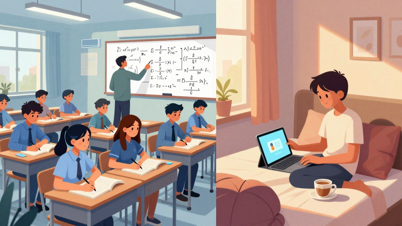 Comparison of offline classroom vs online study setup