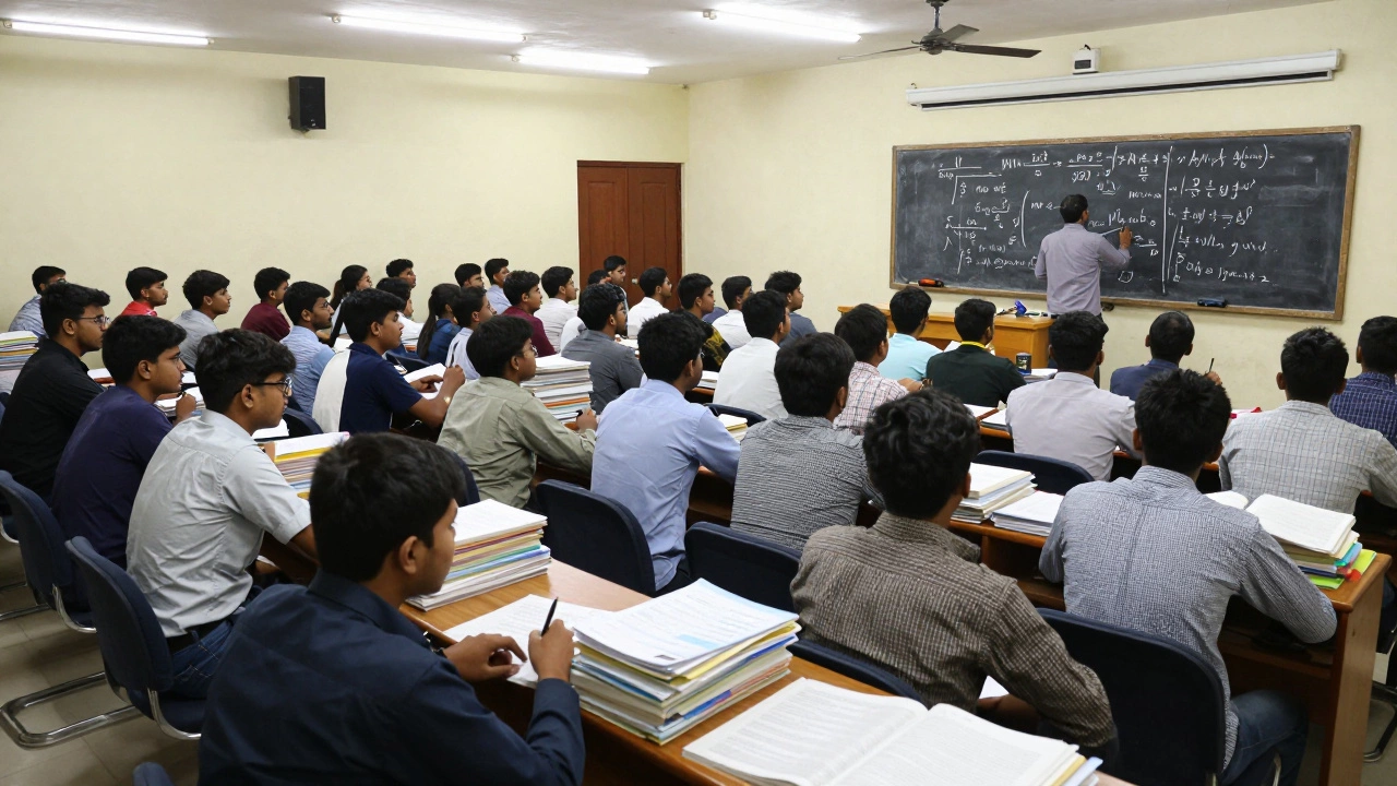 Crowded classroom in a Kota coaching institute