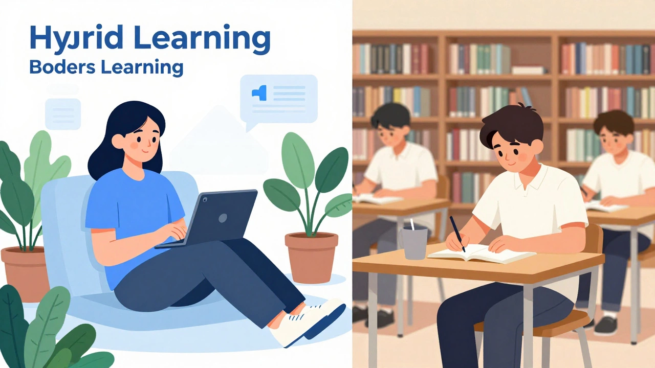Split view of online and offline NEET prep
