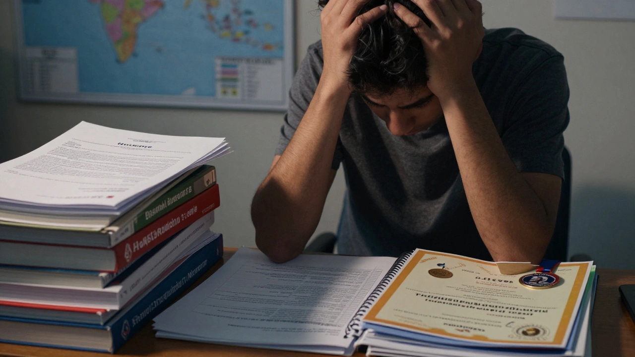 Student overwhelmed by UK and US university application docs