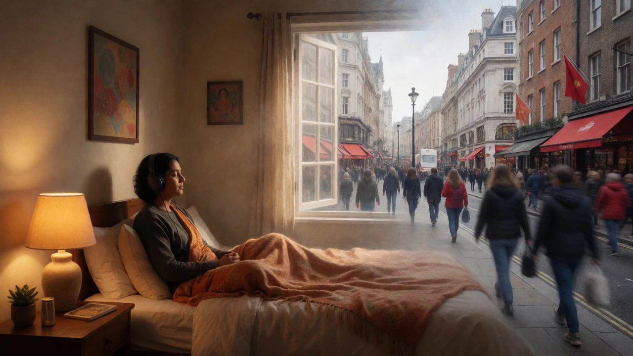 Conceptual image of immersive language learning connecting home and abroad.